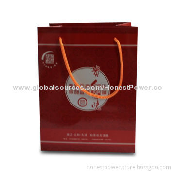 Retail Paper Bag with Full Color Printing, Made of Art Paper, Customized Designs are Accepted